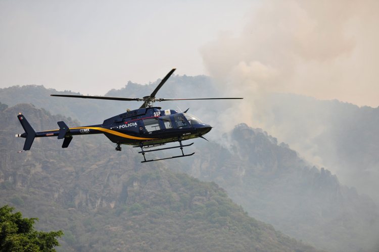 Controlado 40% del incendio en Tepoztlán